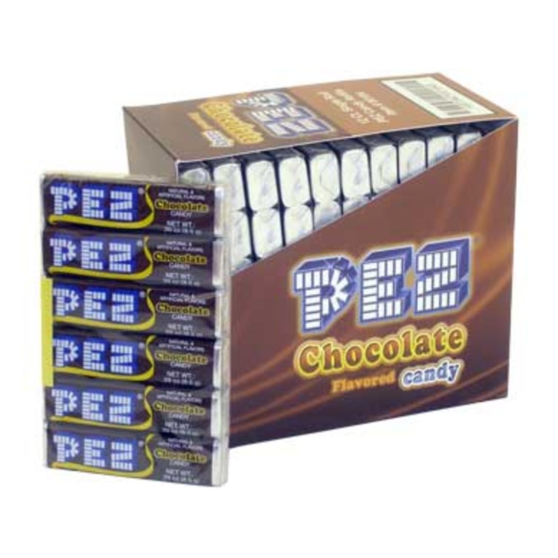 Pez Chocolate Flavored Candy Refills 6 Packs