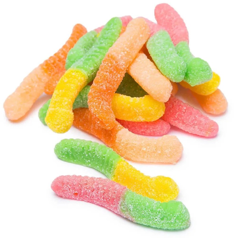Trolli Sour Brite Crawlers Gummy Worms Candy – Tropical: 3.75LB Box