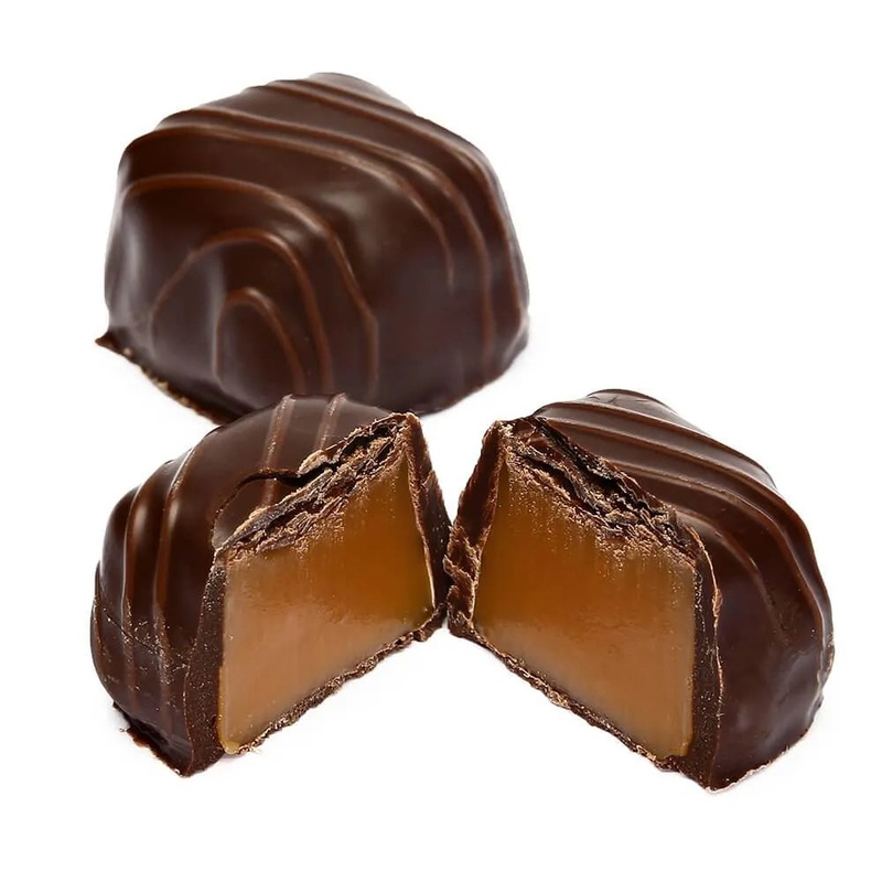 Asher’s Dark Chocolate Covered Vanilla Caramels: 6LB Box