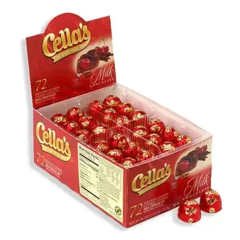 Cella’s Chocolate Covered Cherries – Milk: 72-Piece Box