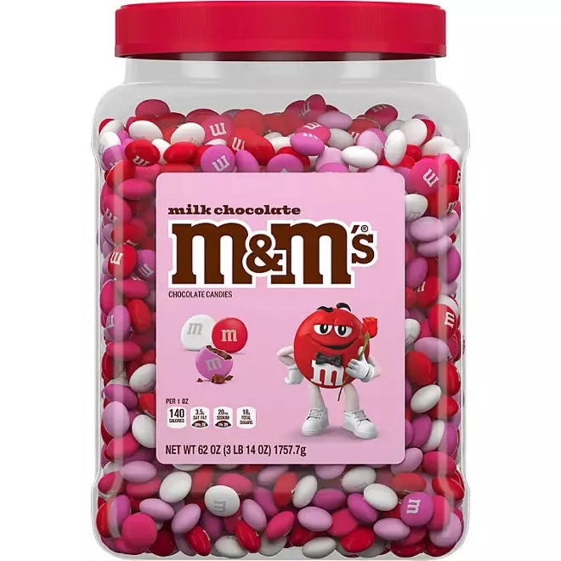 Cupid’s Mix M&M’s Candy: 62-Ounce Jar