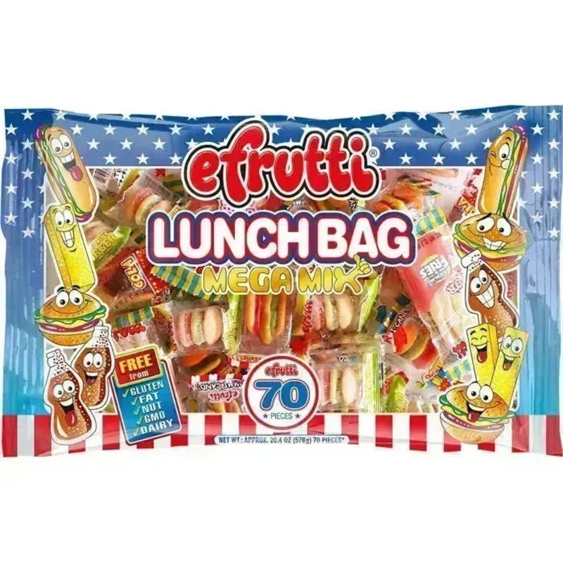Efrutti Gummy Lunch Mega Mix Bag: 6-Piece Case
