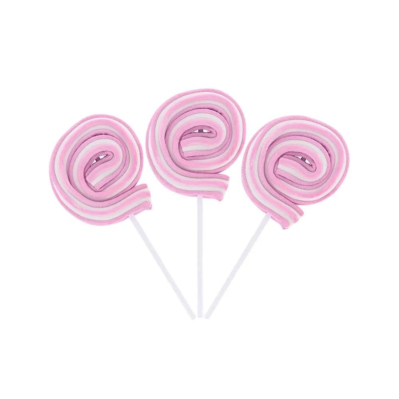 Jumbo Marshmallow Roller Pops – Pink: 18-Piece Box