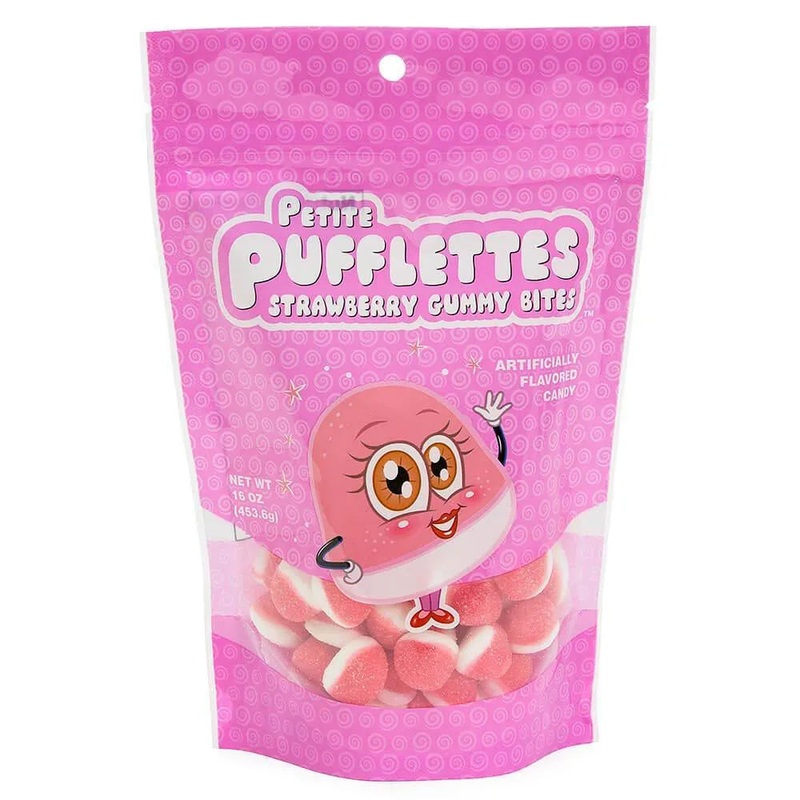 Petite Pufflettes Gummy Bites – Strawberry: 16-Ounce Bag