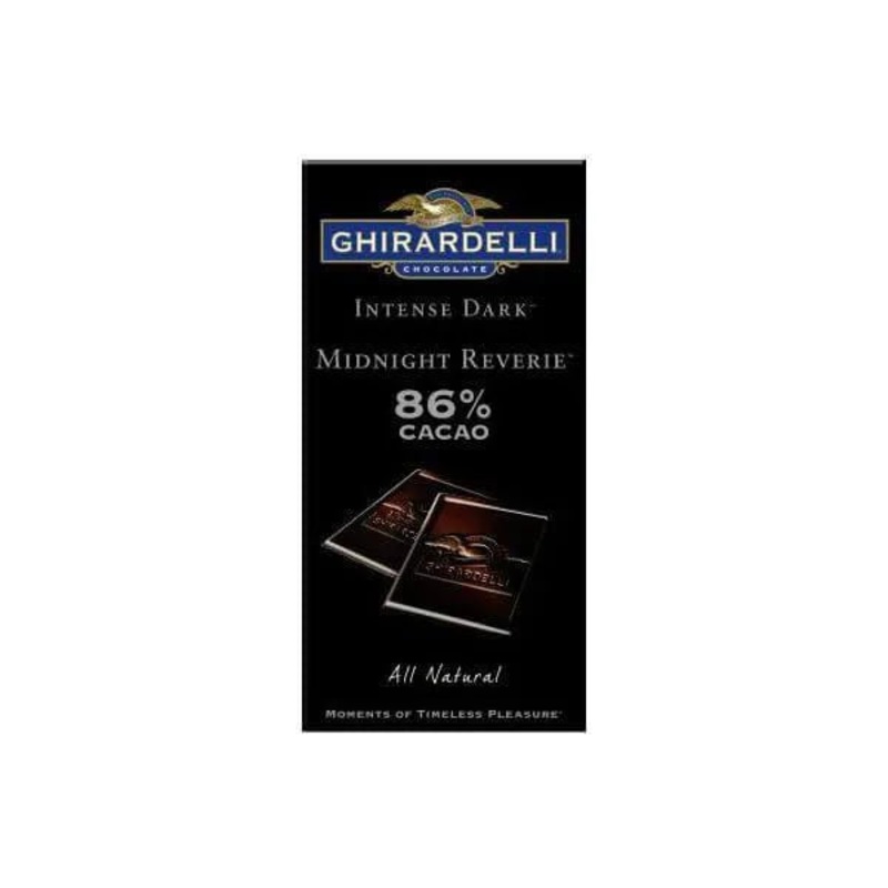 Ghirardelli Intense Dark Chocolate 3.17-Ounce Bars – 86% Midnight Reverie: 12-Piece Caddy