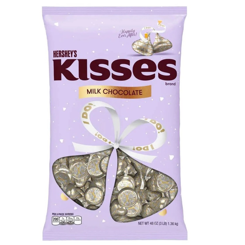 Hershey’s Kisses I Do Wedding Milk Chocolate Candy: 3LB Bag