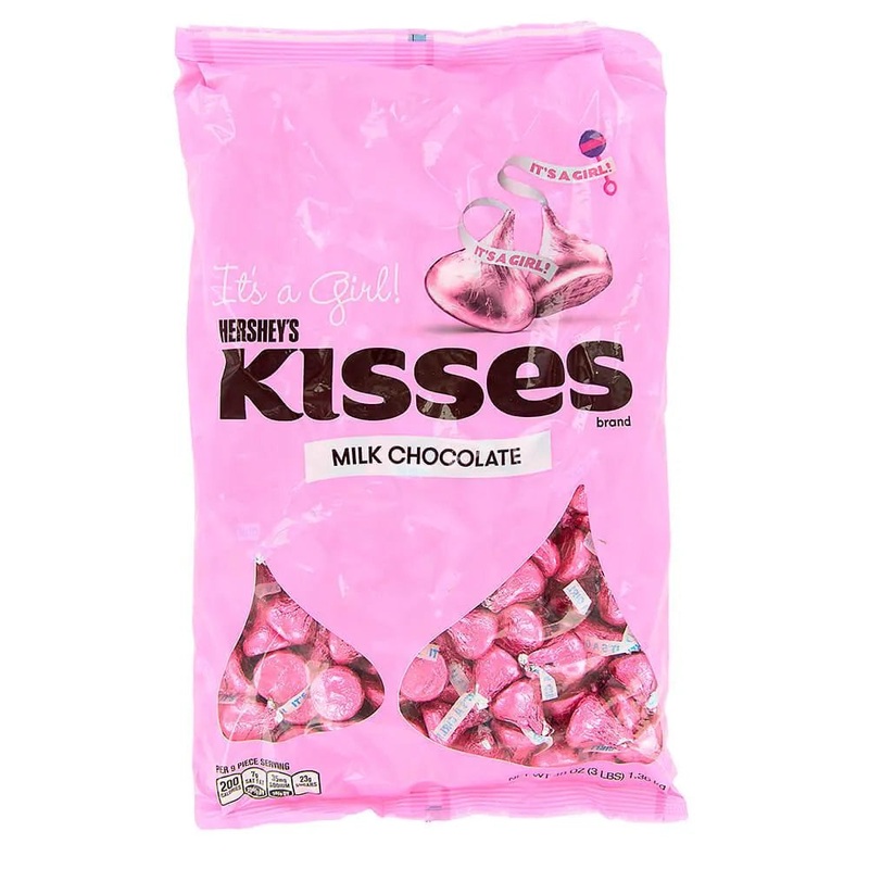 Hershey’s Kisses It’s a Girl Pink Foiled Milk Chocolate Candy: 3LB Bag