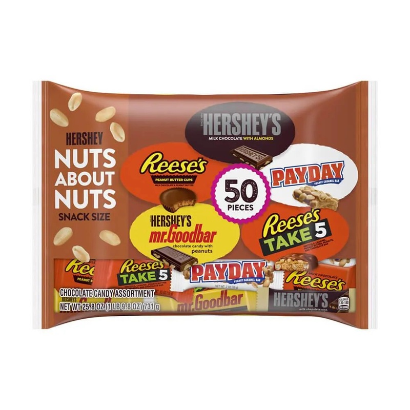 Hershey’s Nuts About Nuts Assortment: 50-Piece Bag