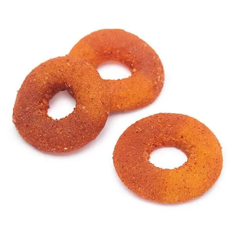 Jovy Crazy Gummy Rings Chamoy Candy – Peach: 5LB Bag