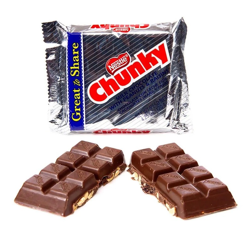 Nestle Chunky Giant Size Candy Bars: 12-Piece Box