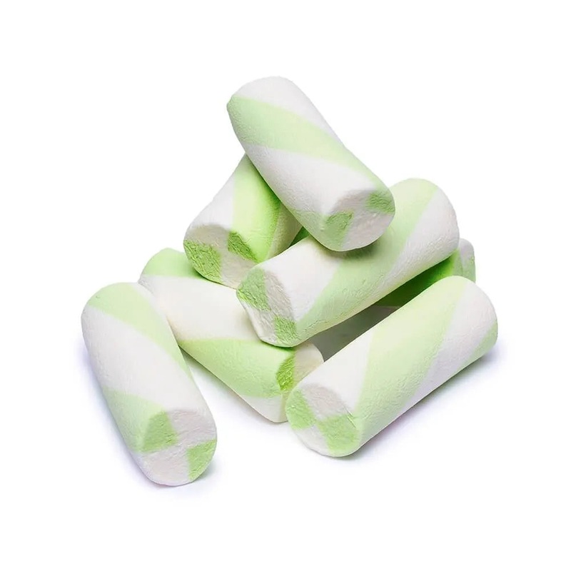 Puffy Poles Jumbo Marshmallow Twists – Apple: 1KG Bag