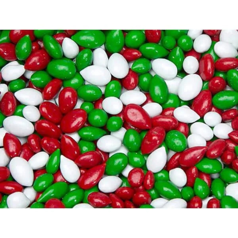 Sunbursts Chocolate Sunflower Seeds – Christmas Colors Assortment: 1LB Bag