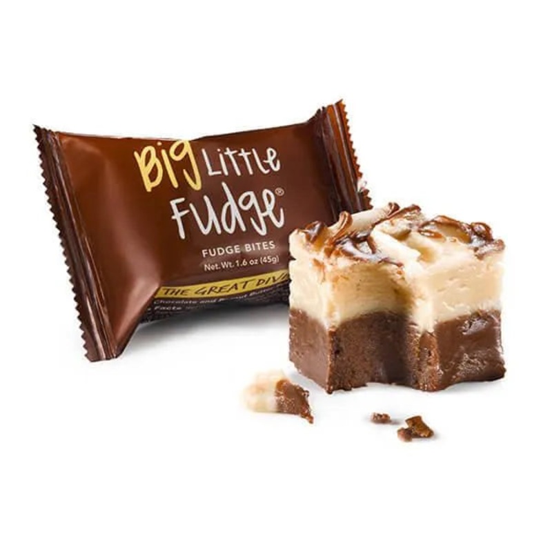 Fudge Bites – Chocolate and Peanut Butter: 12-Piece Display
