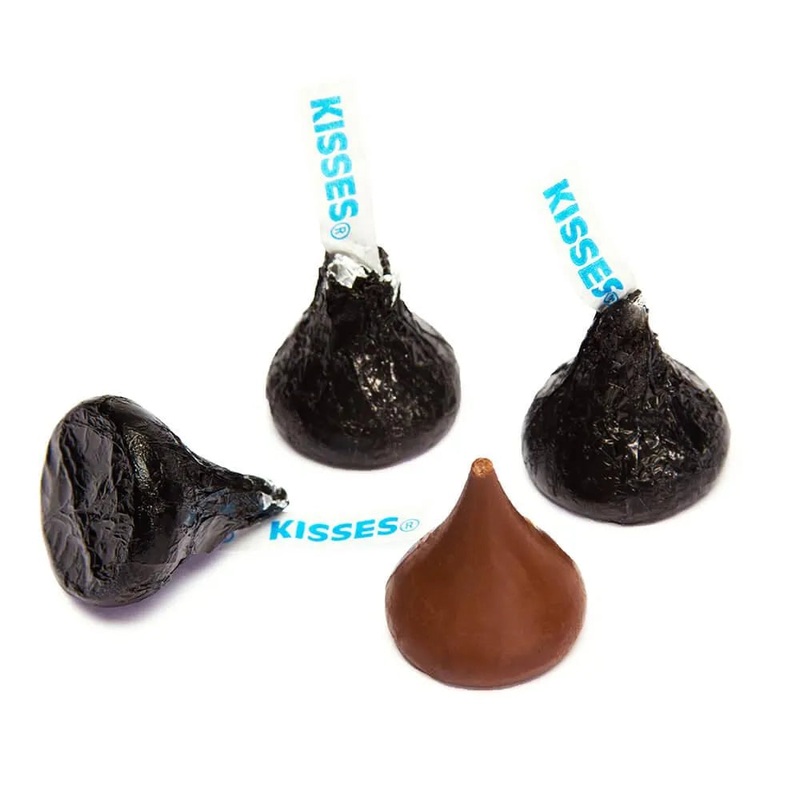 Hershey’s Kisses Black Foiled Milk Chocolate Candy: 400-Piece Bag