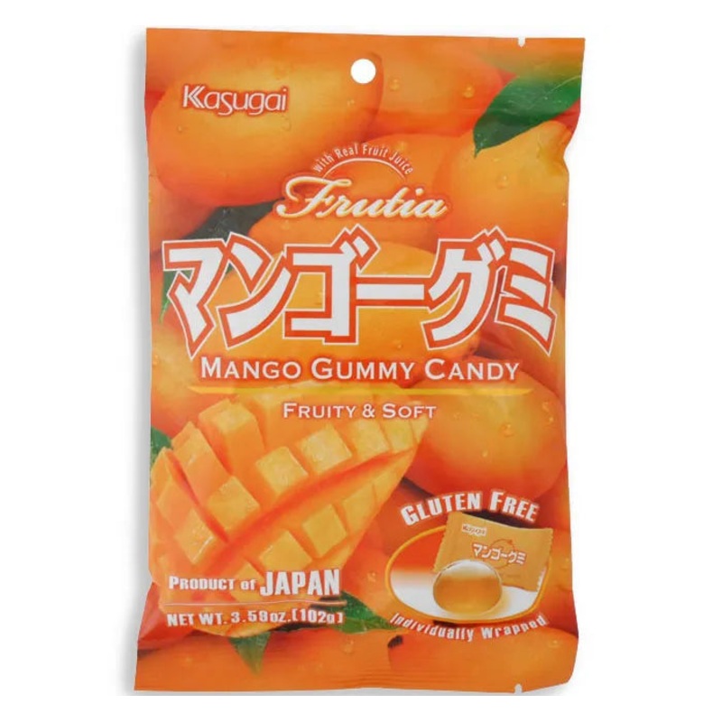 Kasugai Mango Gummy Candy: 24-Piece Case