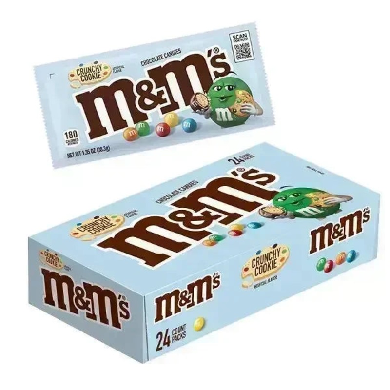 M&M’s Crunchy Cookie Chocolate Candy: 24-Piece Display
