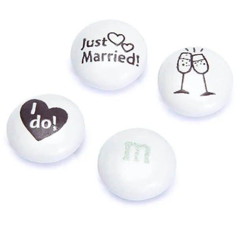 M&M’s Milk Chocolate Candy – Just Married Wedding Blend: 2LB Bag