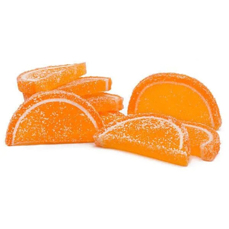 Albanese Candy Fruit Jell Slices – Orange: 5LB Box