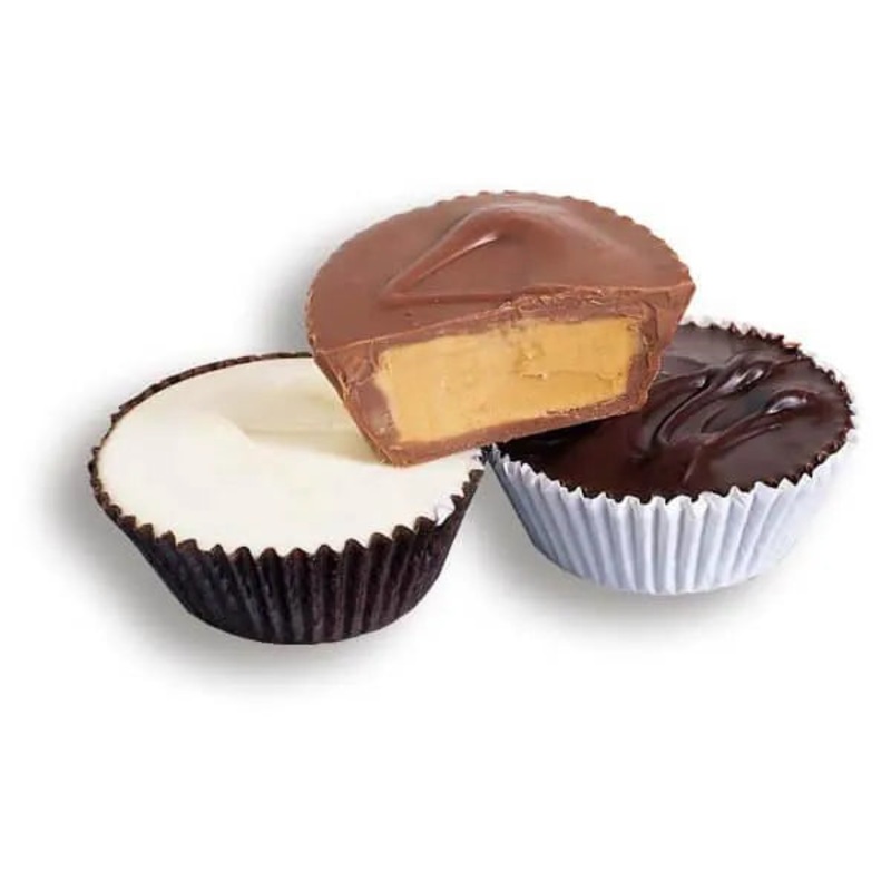Asher’s Giant Chocolate Peanut Butter Cups – Dark: 24-Piece Box