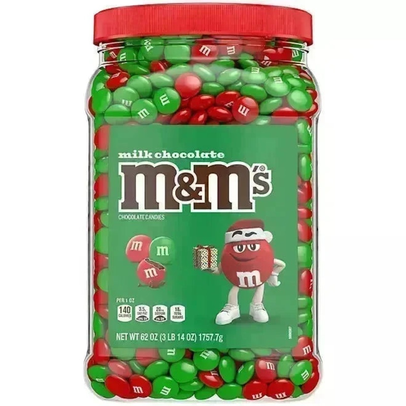 Christmas M&M’s Candy – Plain: 3LB Jar