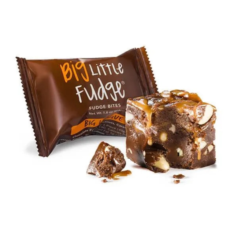 Fudge Bites – Chocolate with Peanuts and Caramel: 12-Piece Display