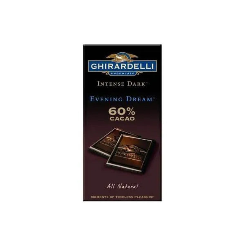 Ghirardelli Intense Dark Chocolate 3.5-Ounce Bars – 60% Evening Dream: 12-Piece Caddy