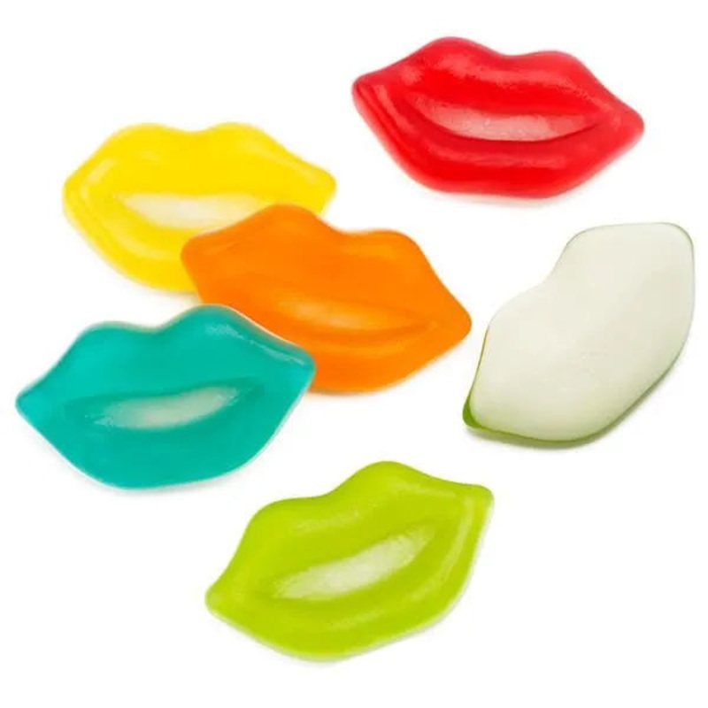 Gummy Lips in Assorted Colors: 5LB Bag