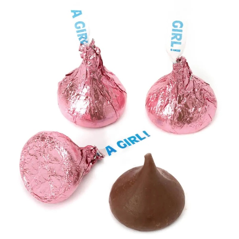 Hershey Kisses It’s a Girl Pink Foiled Milk Chocolate Candy: 7-Ounce Bag
