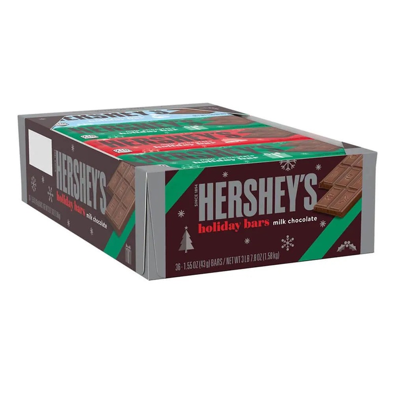 Hershey’s Holiday Milk Chocolate Candy Bars: 36-Piece Box