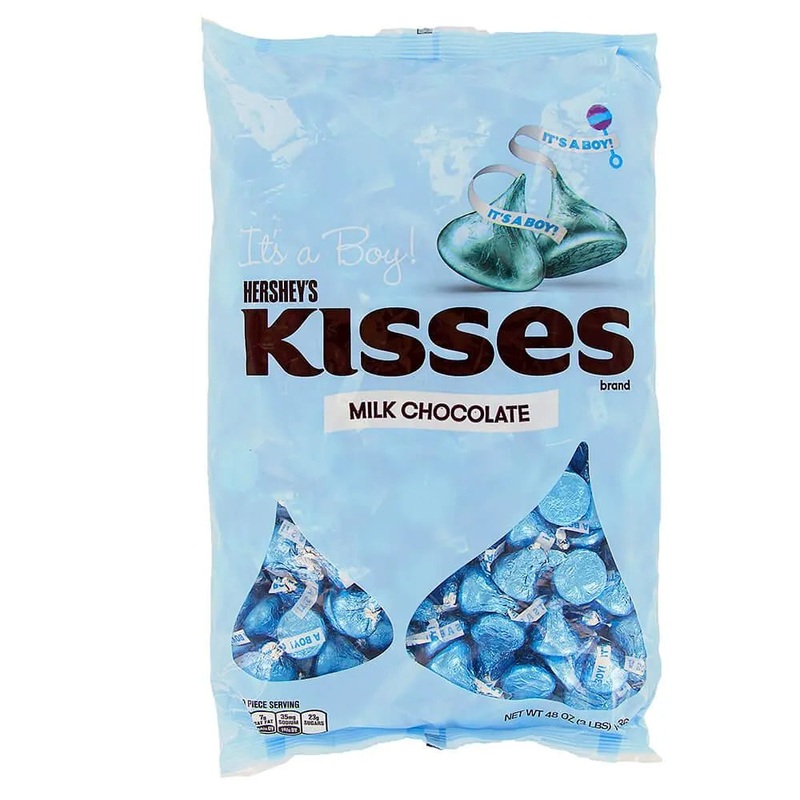 Hershey’s Kisses It’s a Boy Blue Foiled Milk Chocolate Candy: 3LB Bag
