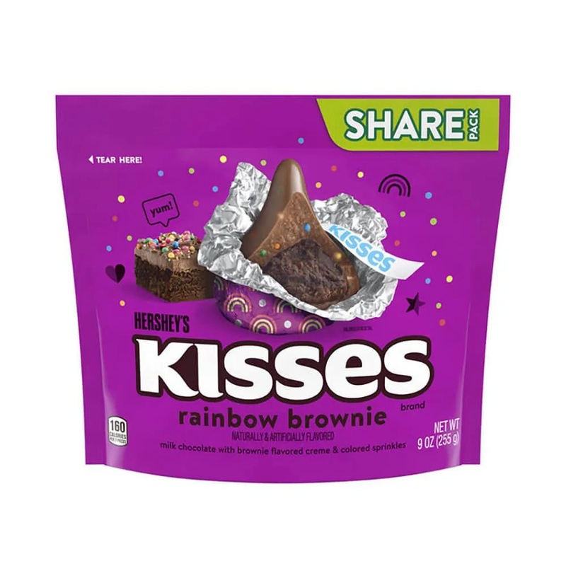 Hershey’s Kisses Rainbow Brownie Candy: 9-Ounce Bag