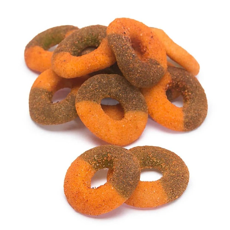 Jovy Crazy Gummy Rings Chamoy Candy – Green Apple: 5LB Bag