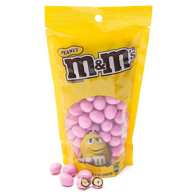 Peanut M&M’s Milk Chocolate Candy – Pink: 10-Ounce Bag