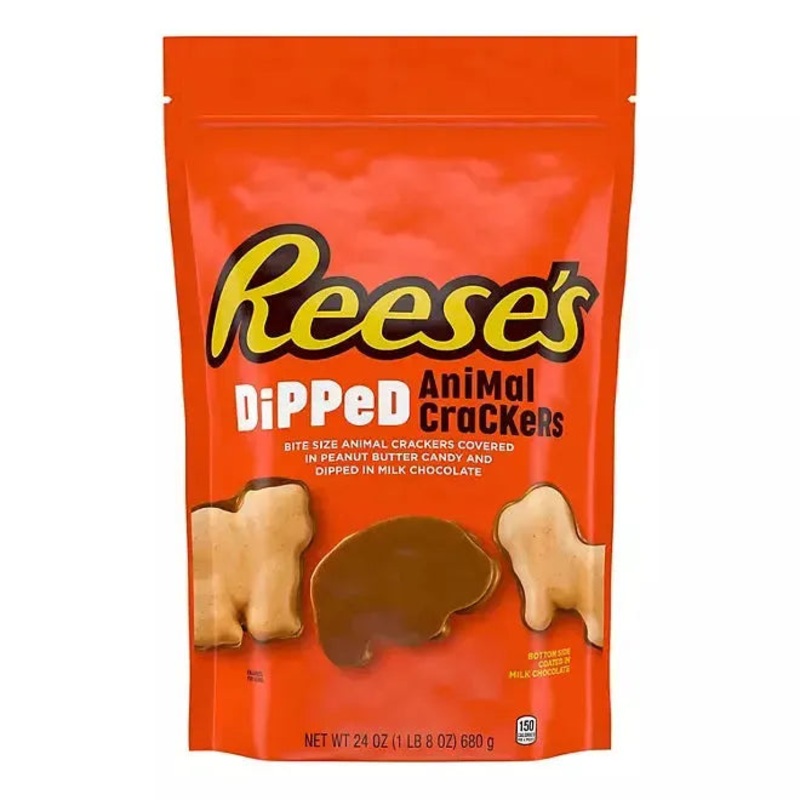 Reese’s Chocolate Peanut Butter Dipped Animal Crackers: 24-Ounce Bag
