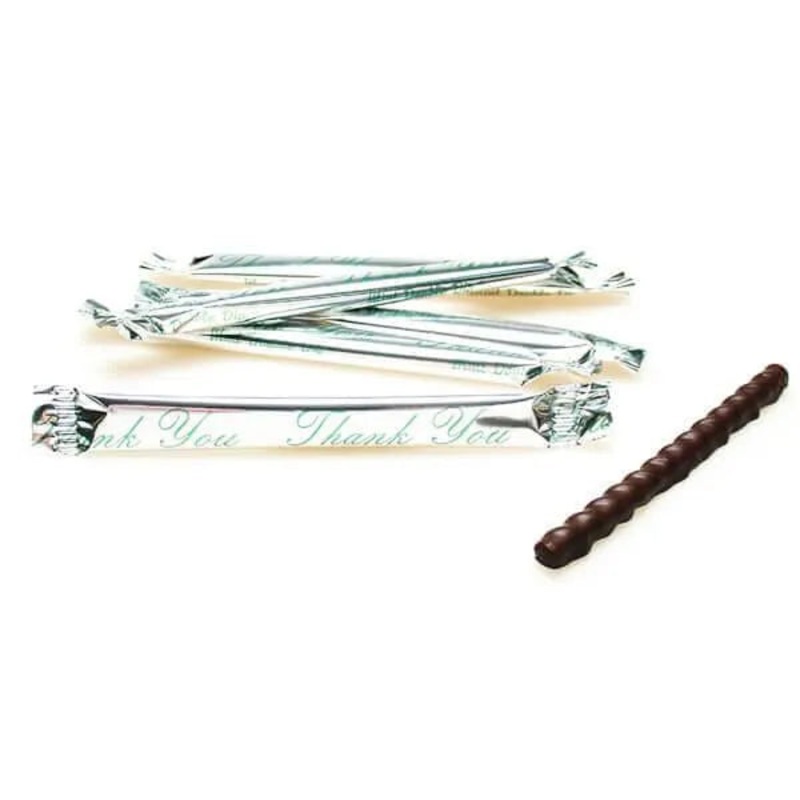Bogdon Thank You Chocolate Dipped Mini Candy Sticks: 1000-Piece Case