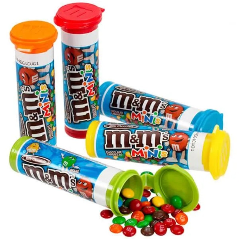 M&M’s Minis Candy Tubes: 24-Piece Box