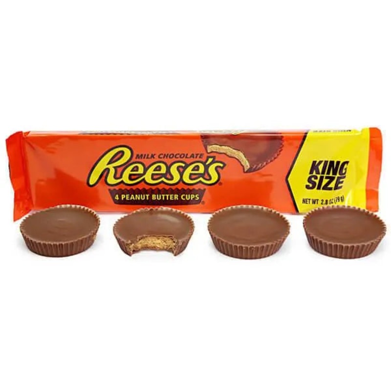 Reese’s Peanut Butter Cups Candy King Size Packs: 24-Piece Box
