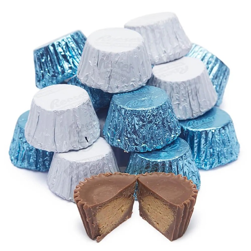 Reeses Peanut Butter Cups Color Combo – Light Blue and White: 400-Piece Box