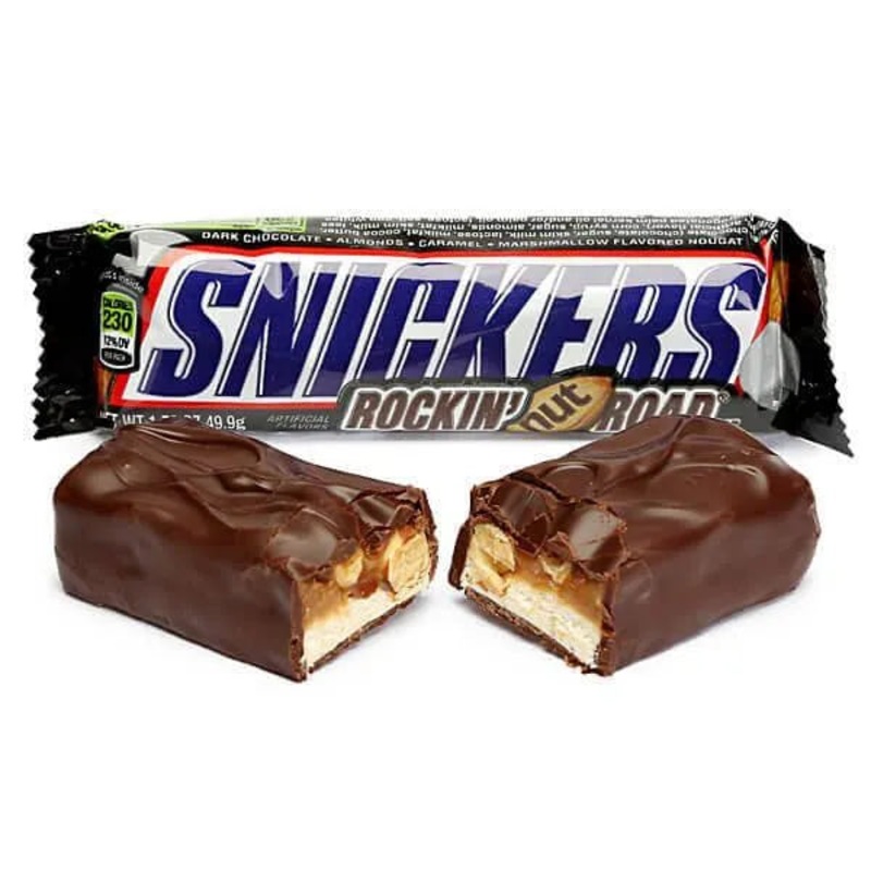 Snickers Rockin’ Nut Road Candy Bars: 24-Piece Box
