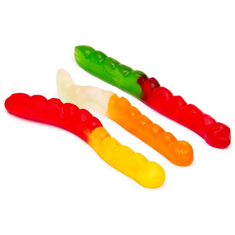 Albanese Assorted Fruit Gummy Worms: 5LB Bag