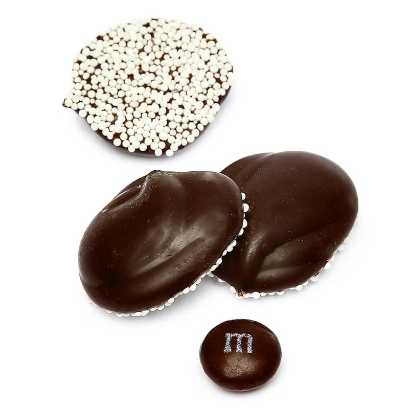 Asher’s Deluxe Dark Chocolate Drops with White Nonpareils: 8LB Box