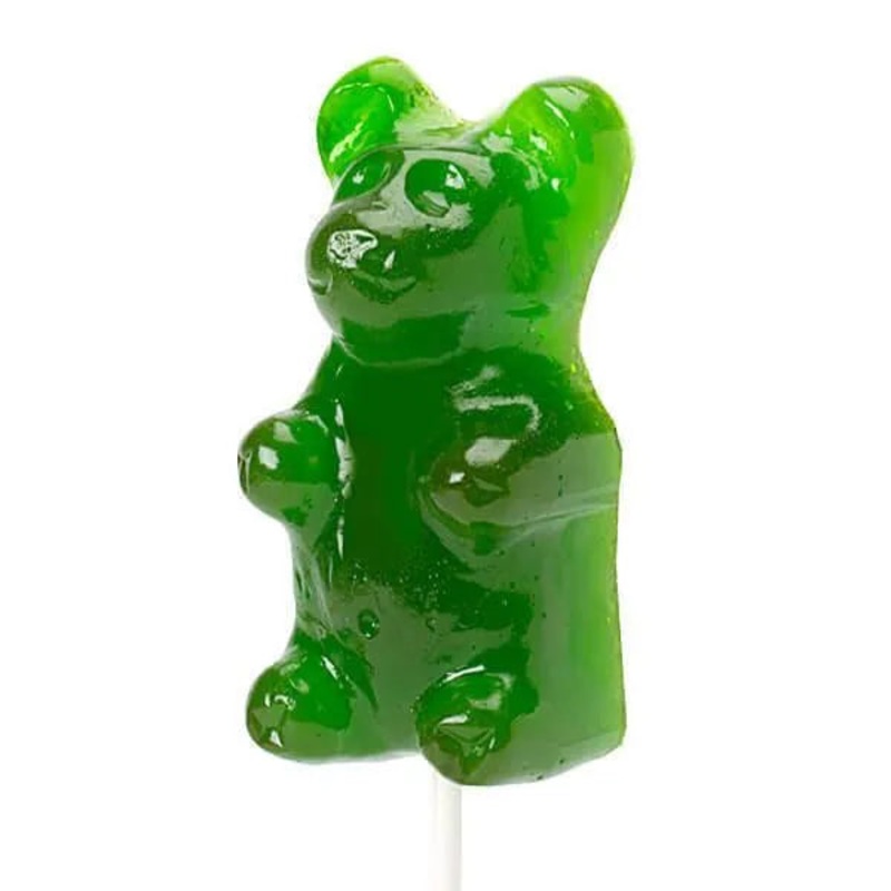 Giant Gummy Bear on a Stick – Sour Apple