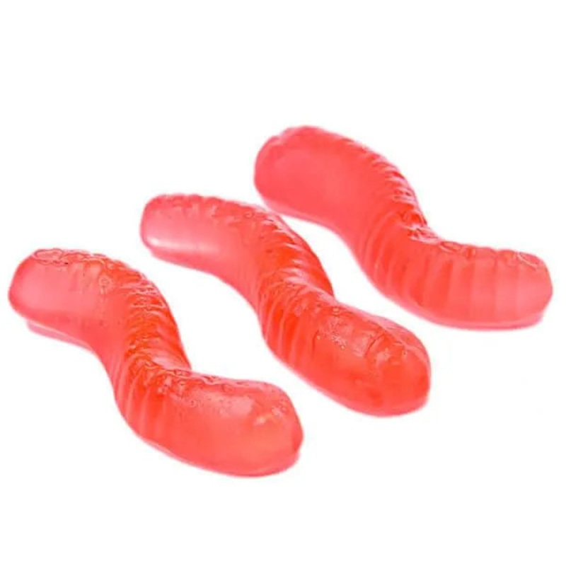 Gummy Inch Worms – Strawberry: 5LB Bag