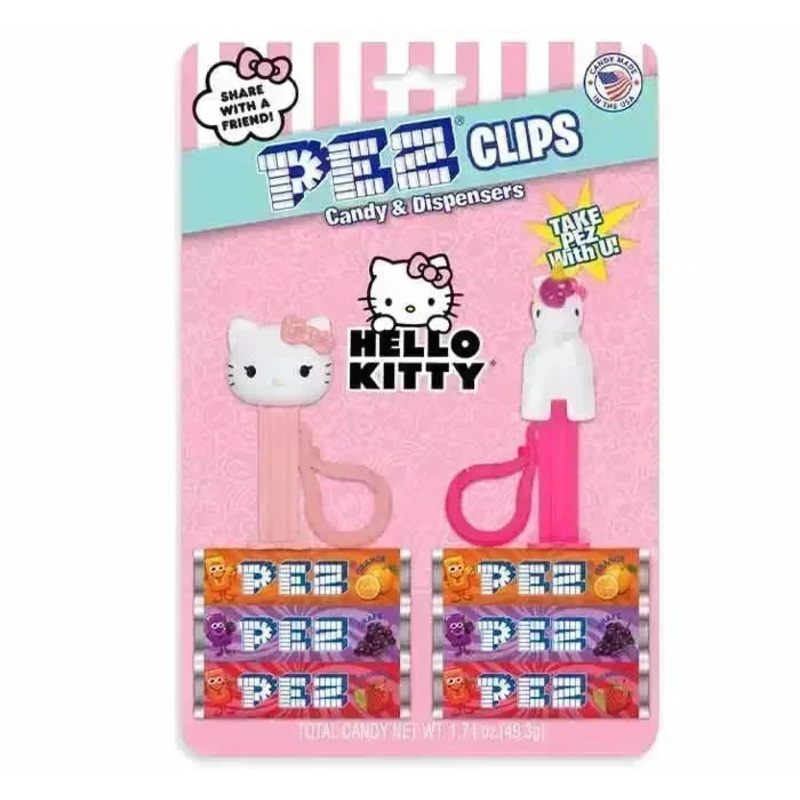 Hello Kitty PEZ Mini PEZ Dispenser Clips : 12-Piece Case