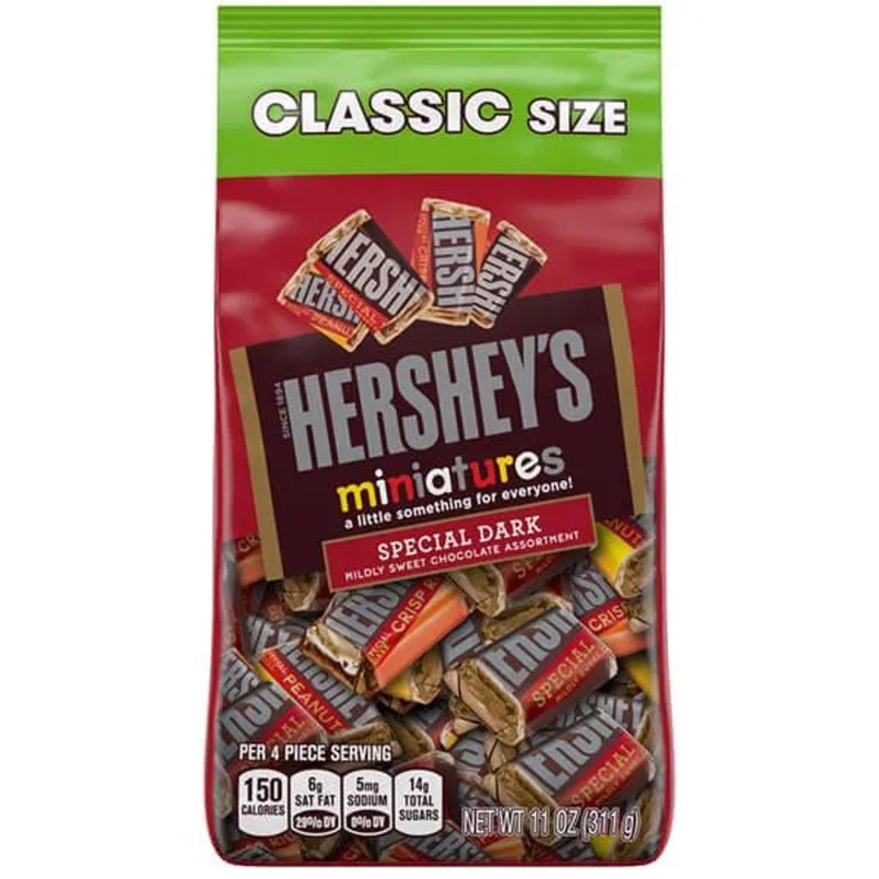 Hershey’s Special Dark Miniatures Chocolate Bars: 10.1-Ounce Bag