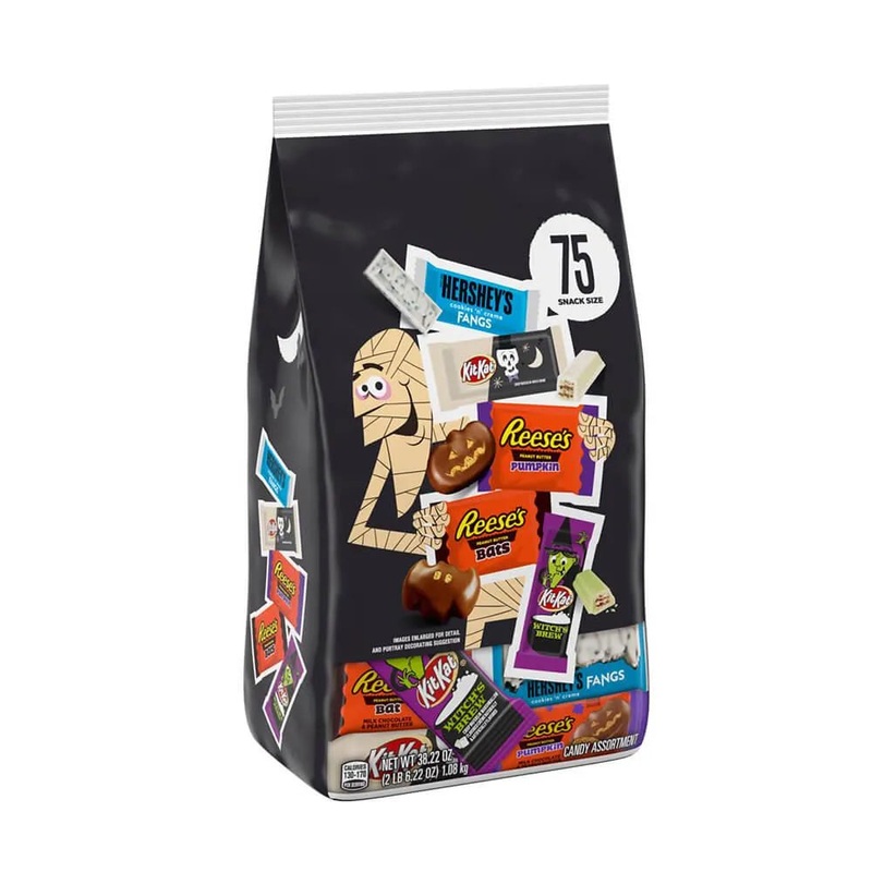Hershey’s Spooky Shapes Halloween Candy Snack Size Packs: 75-Piece Bag