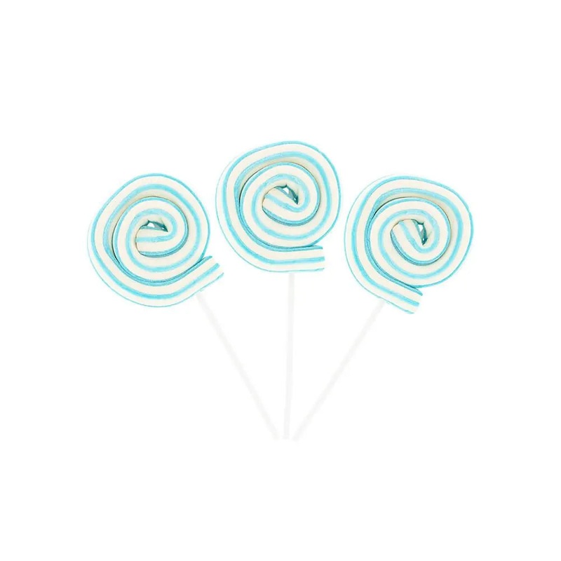 Jumbo Marshmallow Roller Pops – Blue: 18-Piece Box