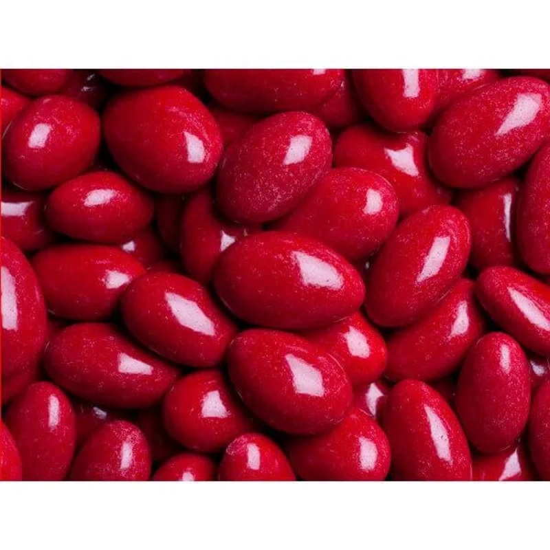 Koppers Chocolate Jordan Almonds – Red: 5LB Bag