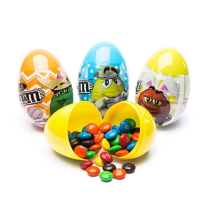 M&M’s Candy Filled Plastic Easter Eggs: 12-Piece Display