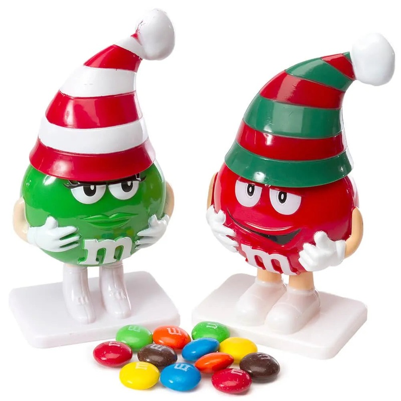 M&M’s Minis Candy Filled Christmas Figurines: 12-Piece Display
